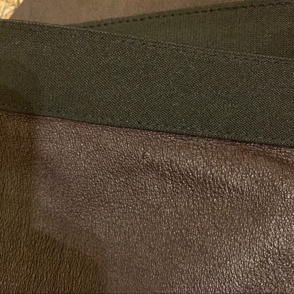 Theory 100% Leather Pants Lambskin Skinny Leggings, Purple - Picture 8 of 10